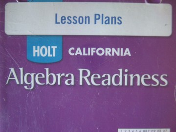 (image for) Holt California Algebra Readiness Lesson Plans (CA)(CD)