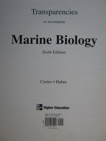 (image for) Marine Biology 6th Edition Transparencies (Pk) by Castro,
