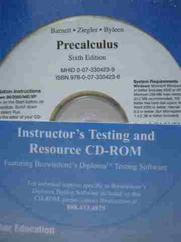 (image for) Precalculus 6e Instructor's Testing & Resource CD-ROM (TE)(CD)