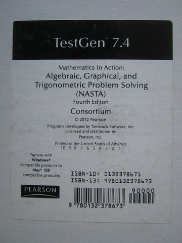 (image for) Mathematics In Action 4th Edition TestGen 7.4 (CD)