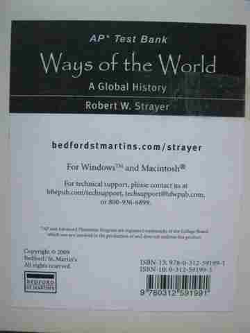 (image for) Ways of the World A Global History AP Test Bank (CD) by Strayer