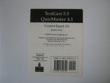 (image for) Created Equal 2e TestGen 5.5 QuizMaster 4.1 (PK)