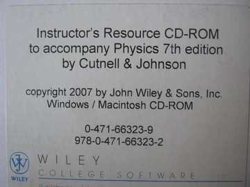 (image for) Physics 7th Edition Instructor's Resource CD-ROM (TE)(CD)