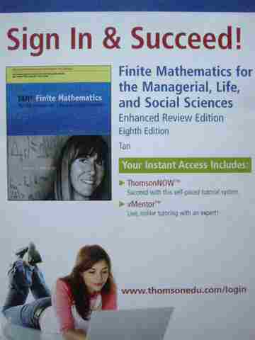 Finite Mathematics 8e Access to the eResource (Pk) (image for) Finite Mathematics 8e Access to the eResource (Pk)