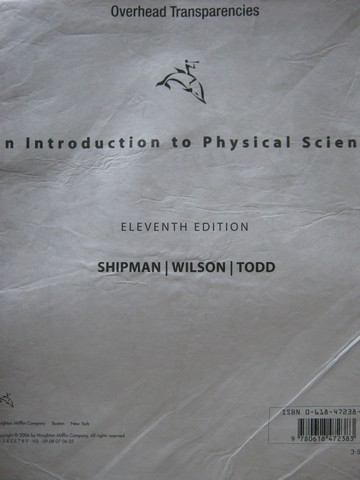 (image for) An Introduction to Physical Science 11e Overhead Trans (PK)