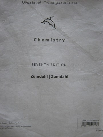 (image for) Chemistry 7e Overhead Transparencies (Pk) by Zumdahl,