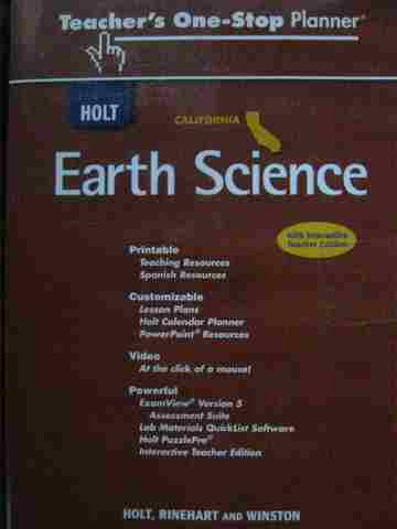 (image for) Holt Earth Science Teacher's One-Stop Planner (CA)(TE)(3-CDs Set)