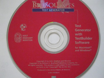 (image for) Holt BioSources Test Generator with TestBuilder (CD)