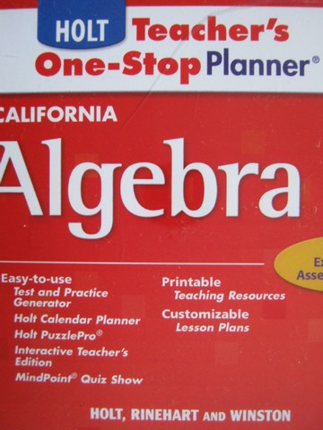 (image for) California Algebra 1 Teacher's Media Box (CA)(TE)(Box)