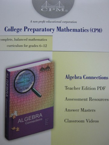 (image for) CPM Algebra Connections Assessment & TE (TE)(CD)