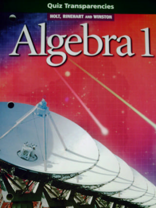 (image for) Algebra 1 Quiz Transparencies (P)