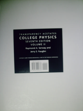 (image for) College Physics 7th Edition Volume 2 Transparency (Pk)