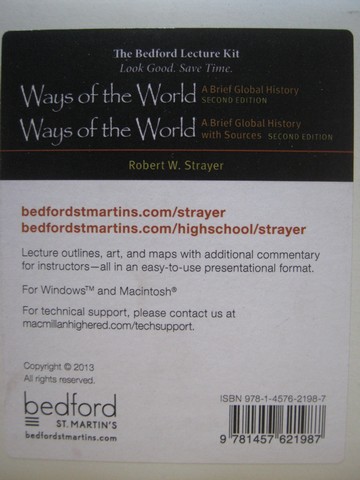 (image for) Ways of the World 2nd Edition The Bedford Lecture Kit (CD)