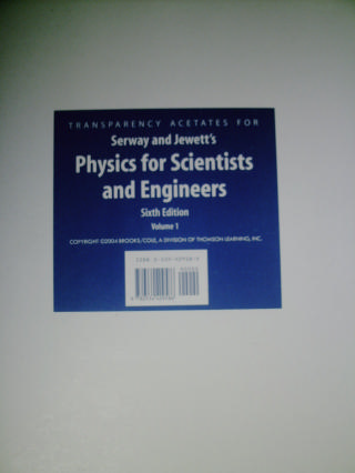 (image for) Physics for Scientists & Engineers 6th Edition Volume 1 Transparency (Pk)