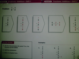 (image for) Math Steps Strand 6 Fractions Addition Skill Cards (Card)