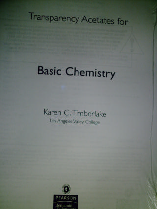 (image for) Basic Chemistry Transparency Acetates (Pk) by Karen C Timberlake