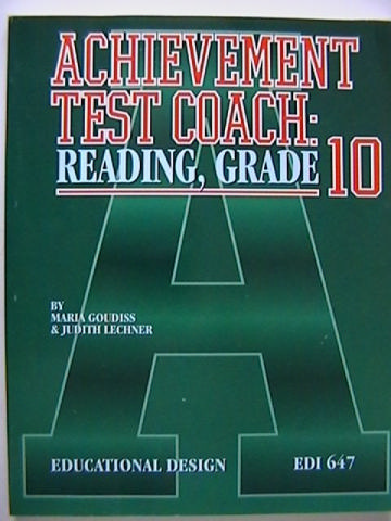 (image for) Achievement Test Coach Reading Grade 10 (P) by Goudiss, Lechner