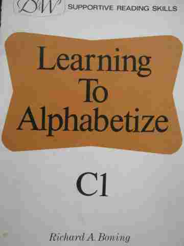 (image for) D&W Supportive Reading Skills Learning to Alphabetize C1 (P) by Boning