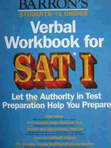 (image for) Barron's Verbal Workbook for SAT 1 9th Edition (P) by Weiner & Green