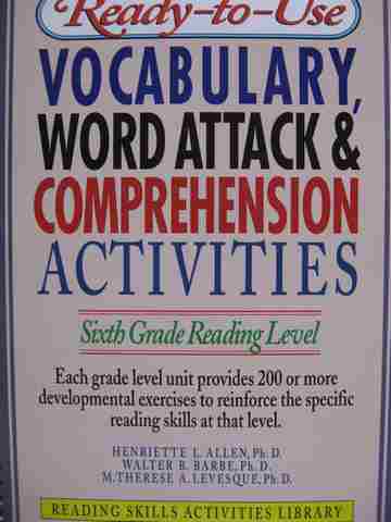 (image for) Ready-to-Use Vocabulary Word Attack & Comprehension Activities 6th Grade (Spiral)