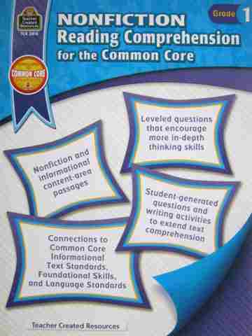 (image for) Nonfiction Reading Comprehension for the Common Core Grade 1 (P) by Heather Wolpert-Gawron