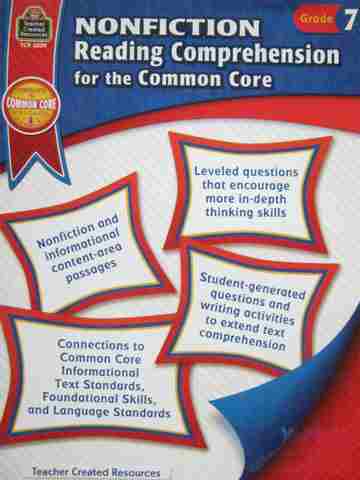 (image for) Nonfiction Reading Comprehension for the Common Core Grade 7 (P) by Heather Wolpert-Gawron