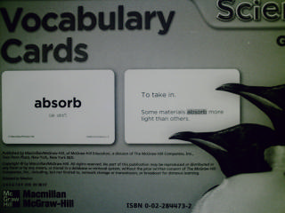 (image for) California Science 3 Vocabulary Cards (CA)(Pk)