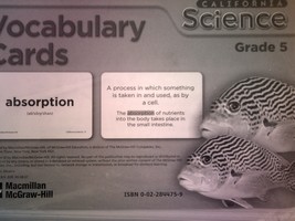 (image for) California Science 5 Vocabulary Cards (CA)(Pk)