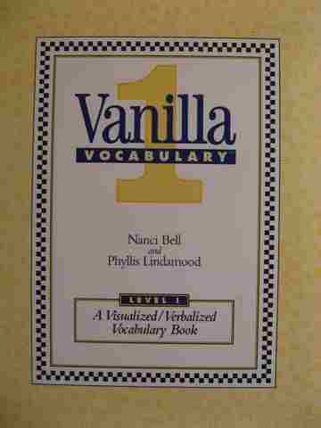Vanilla Vocabulary Level 1 (P) by Nanci Bell & Phyllis Lindamood (image for) Vanilla Vocabulary Level 1 (P) by Nanci Bell & Phyllis Lindamood