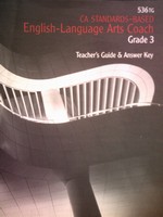 (image for) CA Standards-Based English-Language Arts Coach 3 TG (TE)(P)