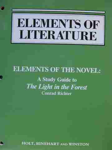 (image for) Elements of the Novel The Light in the Forest Study Guide (P) by Zahner