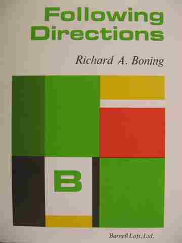 (image for) Specific Skill Series Following Directions Book B (P) by Richard Boning