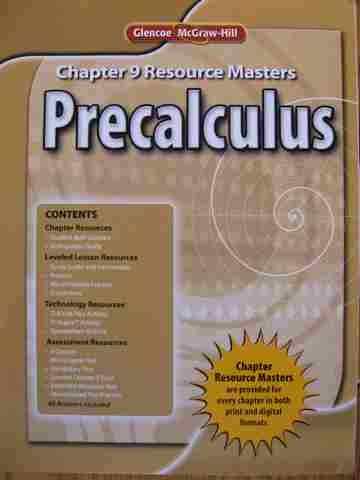 (image for) Precalculus Chapter 9 Resource Masters (P)