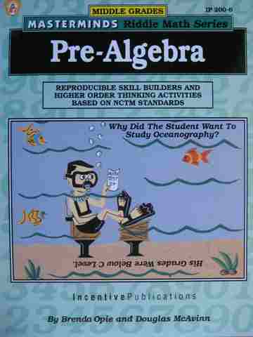 (image for) Middle Grades Masterminds Riddle Math Series Pre-Algebra (P) by Brenda Opie
