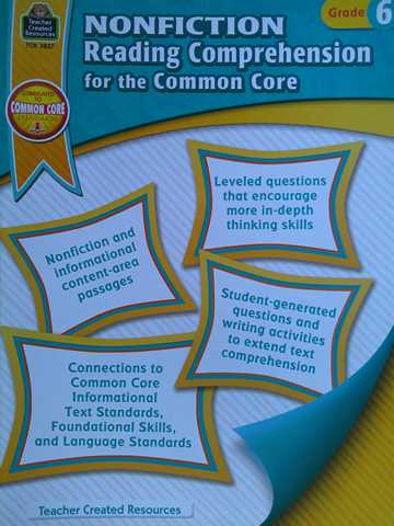 (image for) Nonfiction Reading Comprehension for the Common Core Grade 6 (P) by Heather Wolpert-Gawron