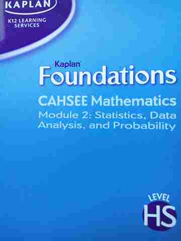 (image for) Foundations CAHSEE Mathematics Module 2 Statistics Data (CA)(P)