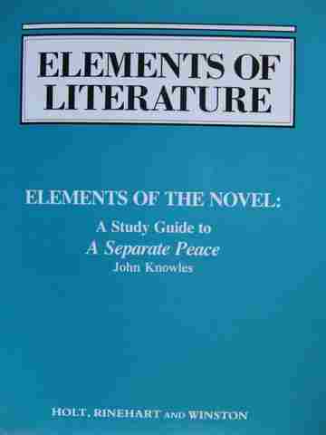 (image for) Elements of the Novel A Separate Peace Study Guide (P) by Reardon