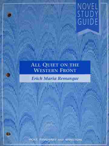 (image for) Novel Study Guide All Quiet on the Western Front (P) by Moulton