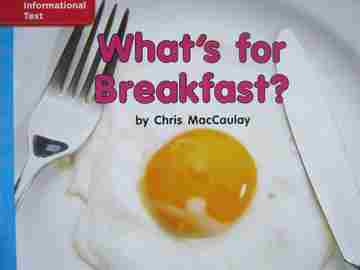 (image for) CCSS K What's for Breakfast? (P) by Chris MacCaulay