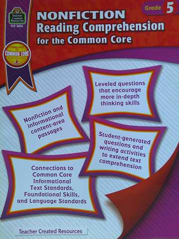 (image for) Nonfiction Reading Comprehension for the Common Core Grade 5 (P) by Heather Wolpert-Gawron