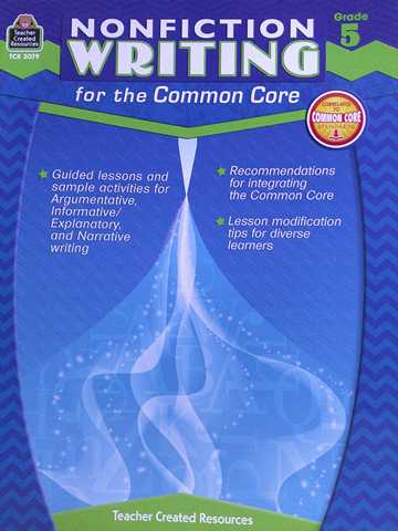 (image for) Nonfiction Writing for the Common Core Grade 5 (P) by Tracie Heskett