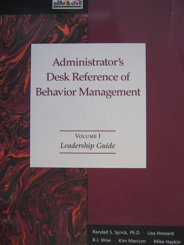 (image for) Administrator's Desk Reference of Behavior Management 1 (P)