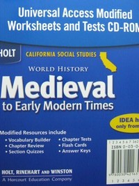 (image for) Medieval to Early Modern Times Modified Worksheets (CA)(CD)