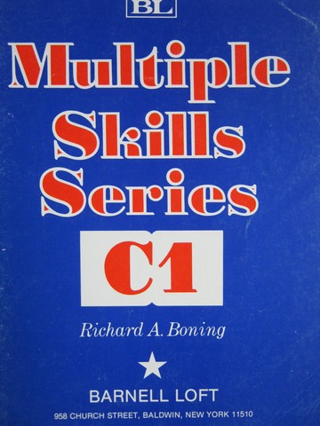 (image for) Multiple Skills Series C1 (P) by Richard A. Boning