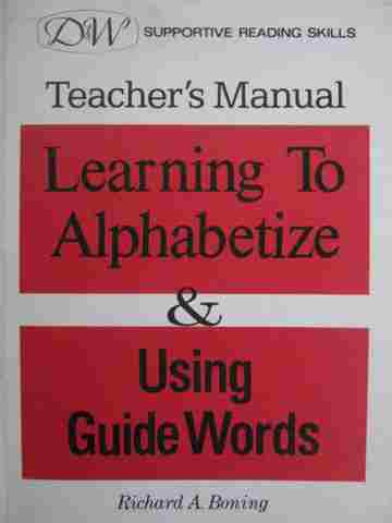 (image for) D&W Supportive Reading Skills Learning to Alphabetize TM (TE)(P)