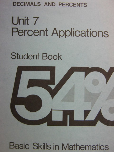 (image for) Basic Skills in Mathematics Decimals & Percents Unit 7 (P)