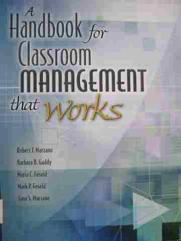 (image for) A Handbook for Classroom Management That Works (P) by Marzano, Gaddy,