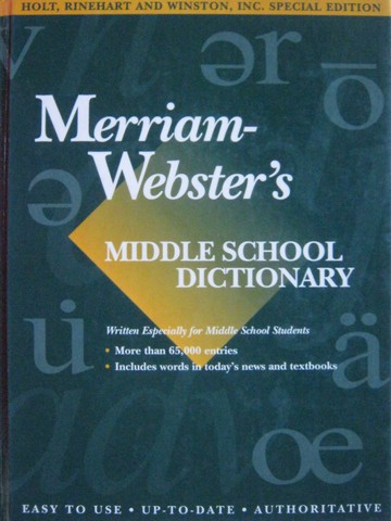 (image for) Merriam-Webster's Middle School Dictionary (H) - Click Image to Close