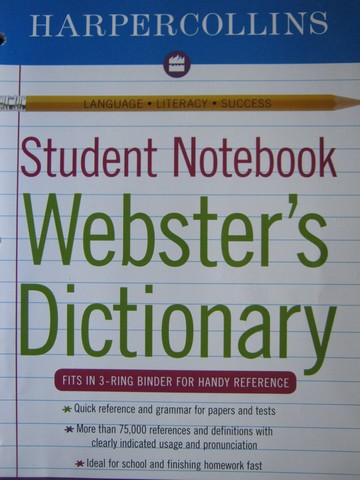 (image for) Webster's Dictionary Student Notebook (P)