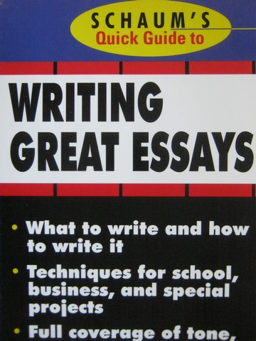 (image for) Schaum's Quick Guide to Writing Great Essays (P) by McClain,